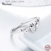 Solitaire Ring Bamoer Cute Dog Paw Tiny Pendant Ring for Women 925 Sterling Silver Heart Shape Ring Star Ring Fashion Wedding Jewelry GXR215 YQ231207