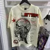 Hellstar t Shirt Rappe Erkek Kadın Tshirt rapçi yıkanmış gri ağır zanaat unisex kısa kollu üst cadde moda retro cehennem kadın tişört tasarımcıları Tees S-XL J2