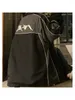 レディースジャケット2024黒ジャケットの服アウターコントラスト色の風邪のファッションストリートウェアY2Kアメリカン冬の女性コート