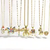 Pendentif Colliers Amorcome Coloré Cristal Animal Collier Pour Femmes Mignon Libellule Éléphant Or Couleur Colliers Longues Chaînes