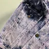 DUYOU Mono Boyhood Jeansjacke mit Fransen, Herrenjacken, Blumen-Tapisserie-Motiv, klassische gewaschene Hemden, High-End-Mode für Männer und Frauen, Jackenoberteile 851092
