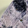 Duyou fransad mono boyhood denim jacka mens jackets blommor tapestry motiv klassiska tvättade skjortor high-end mode för män kvinnor jacka topps 851093