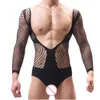 Uomo S Exotic Pamas Tuta intima maschile Hot Man Sleepwear Lingerie sexy Mens Tuta a rete per regalo marito felice