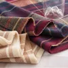 Écharpes écharpes à carreaux pour femmes automne hiver Pashmina châles et enveloppes robes de soirée
