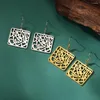 Dangle Earrings Dawapara Persian Farsi Poem Calligraphy Pendant Bahai Bahaism Star Stainless Steel Jewelry