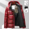 Men's Down Parkas 2023 Gloss Jacket Men Plush Winter Warm Jackets Windproof light 90 Duck Coat Male 231207