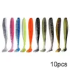 Appâts Leurres QXO 10pcsLot 7cm 10cm 13cm ver souple appât en Silicone poisson de mer Pva Swimbait Wobblers marchandises pour la pêche matériel artificiel 231206