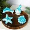 Christmas Decorations Blue Glass Ornaments Christmas Tree Decorations for Home Indoor Ocean Animal Series Xmas Holiday Party Decor Novelties 231207