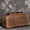 Torby Duffel Retro brązowa męska torba na bagaż ręczny szalony koń skóra duża pojemność torba podróżna