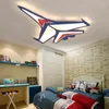 Plafonniers LED moderne lustre avion lampe pour chambre d'enfants enfants bébé garçons chambre lumière dessin animé avion