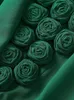 Casual Abiti Pista Manica Lunga Maxi Per Le Donne Del Partito 2023 Alla Moda 3D Floreale Elegante Vacanza di Lusso Abiti Verde Rosa Della Boemia