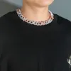 Индивидуальное блестящее модное ожерелье с бриллиантовой застежкой, серебро S925 Iced Out Vvs, муассанит, хип-хоп, кубинское звено, ожерелье-цепочка