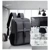 Чехлы для ноутбуков Рюкзак для мужчин 16-дюймовая офисная деловая сумка Uni Black Tralight Thin Back Pack274Z Прямая доставка Компьютерные сети Co Dhtqf