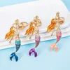 Keychains Fashion Mermaid Creative Key Chains For Women Bag Charm Pendant Car Ring Accessories Cute Keyrings Wholesale