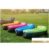 Garden Sets Green Lazy Inflatable Sofa Portable Outdoor Beach Air Bed Folding Cam Slee Bag Bed238C Drop Delivery Home Furniture Dh49K