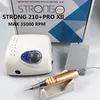 Nagelkunstapparatuur Strong 210 PRO XII Nagelboor 65W 35000 Machinesnijders Elektrische manicure-nagelboor Frees-manicuremachine Nagelvijl polijsten 231207