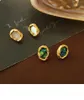 Dangle Earrings Brass With 18k Gold Narural Shell Stud Women Jewelry Party Boho T Show Gown Runway Rare Korean Japan Trendy