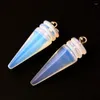 Pendentif Colliers Qianbei 2023 Bijoux de mode Opal Perles Bleu Blanc Collier de charme pour femmes Hommes Cadeaux 10pcs / Set