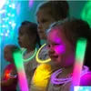 LED-Lichtstäbe, 60 Stück, Schaum, Glühen, blinkende Schlagstöcke, Cheer Tube im Dunkeln, Partyzubehör, 3 Modi, Stick-Spielzeug, Drop-Lieferung, Geschenke, beleuchtet, Dh5Xa