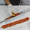 Ferramentas para churrasco acessórios única linha kebab fabricante churrasco carne espeto máquina imprensa reutilizável ferramenta de preparação de plástico 231206