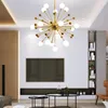 Chandeliers FSS Modern Chandelier Ceiling Lamp Brushed Antique Semi-embedded Gold Lighting Nordic Home Decoration Kitchen Island