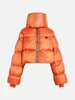 Jaqueta de designer feminina jaqueta puffer feminina marca de designer moda feminina para baixo casaco com capuz roupas de rua feminina quente à prova de vento jaqueta curta carta preto