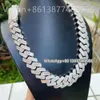 24Mm Hip Hop Sieraden Sterling Sier Grote Zware Miami Cubaanse Link Chain Iced Out Baguette Moissanite Diamanten Mannen ketting