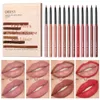 Lip Potloden 12 Stuks Liner Potlood Set Matte Naakt Contour Lipliner Lippenstift Waterdichte Langdurige Pen Tint Cosmetica 231207