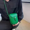 Avondtassen Trend Damestas Groen Zacht Leer Mini Crossbody Luxe Textuur Mobiele Telefoon Portemonnee Dame Veelzijdige Schouder Bolso Mujer