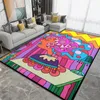 Tapis grande surface Art abstrait dessin animé salon chambre chevet Tapis de sol doux IG canapé Table basse Tapis en peluche Tapis 231206