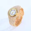 Wristwatches UTHAI CQ209 Fashion Diamond Ruby Quartz Watch Women's Decorative Versatile Elastic Gold Spring Bracelet