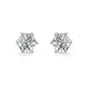 Hot Stone Luxury örhängen Kvinnor 925 Eleganta smycken 6 Prong Moissanite Earring Raw Diamond