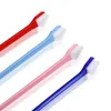 Vêtements pour chiens 12pcs double tête chat et poignée de doigt brosses à dents dentifrice pour chiens chats la plupart des animaux de compagnie (lumière bleue rouge)