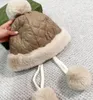 Korean Style Fur Ball Earmuffs Hat Female Autumn Thickening Thermal and Windproof Plush Bonnet Outdoor Travel Cycling Cold