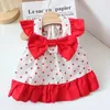 Dog Apparel Red Fashion Sweet Princess Skirt Pet Clothing Dot Dress Dogs Clothes Cat Small Print Cute Thin Summer Puppy Dresses