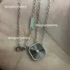 Золотая цепочка Clovers Designer Designer Dewelry Jewelry Women Fashion Черно -белый зеленый цветочный кулон роскошные украшения бриллианты