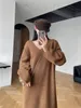 Effen kleur binnenste truijurk, winter nieuwe Koreaanse versie lang, knielengte, luie stijl, lang