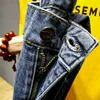 Hong Kong Trendy Blue Jeans Summer Thin B-Line Horse Logo Slim Fit Small Foot Elastic Men's Long Pants F7SY