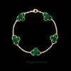 New Van Four leaf clover bracelet designer clover bracelet fashion charm s for girls women 18K gold silver black white red green brand bracelet