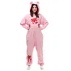 Women's Sleepwear HKSNG Adult Gloomy Bear Kigurumi Onesie Pajamas Pink Black Bear Fleece Animal Women Halloween Party Cosplay Costume Pyjamas 231206