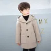 Abrigo Chaqueta de lana de invierno para niño 2023 Versión coreana Moda Engrosamiento Guapo Longitud media Mantener abrigado Ropa informal para niños 231207