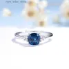 Solitaire Ring Luxyimagic Nano London Blue Topaz Rings for Women Silver 925 Luxury Jewelry Gemstones Birthstone Wedding Engagement Present For Her YQ231207