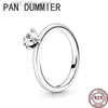 Anillo solitario caliente 925 plata esterlina luz de lujo circón clásico mujer pan anillo boda pareja regalo alta calidad moda encanto joyería YQ231207