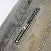 Kvinnor Jeans Yihanke Men S Streetwear Zippers Button Design Fashion Casual Straight Vintage slitna denim Pants 231206