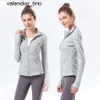 Nouveau LU Yoga Sports Jacket Femmes Kam Stretch Zip marque de mode Running Yoga Haut à manches longues Fitness Yoga Vêtements femmes Yoga à capuche