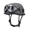 Motorradhelme Retro Vintage Helm Straßenreiten Casco WWII Deutscher Stil Helm Casque Moto De Capacete Geschenk für Männer Frauen DOT ECE