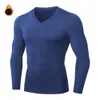 Intimo termico da uomo Taglia EU Inverno Uomo Camicia termica Intimo in pile Scollo a V Baselayer Casa Casual T-shirt Autunno Abbigliamento termico Pigiama Indumenti da notte 231206