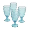 Wine Glasses G Amelia 4-Piece 14.7-Ounce Goblet Set Teal