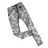 Designer Amirs Jeans Mens Gaorls nya Co -märkesvaror White Star Pierced Jeans Micro Elastic Slim X Chemist 377
