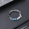 Colar Pulseira Designer Pulseira Designer Jóias Luxo Preto Prata Azul Clássico Monograma Cadeia para Homens e Mulheres Chinês Top Qualidade Presente Goth Chic New2024